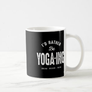 Caneca De Café Eu Preferiria Estar Fazendo Yoga Citação Divertida