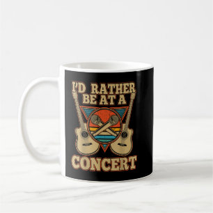 Caneca De Café Eu Preferiria Estar no Concerto Guitarra Acústica 