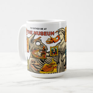 Caneca De Café Eu preferiria estar no MUSEU