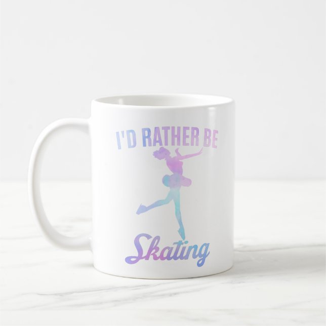 Caneca De Café Eu Preferiria Estar Patinando (Esquerda)