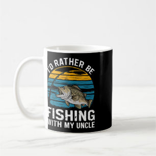 Caneca De Café Eu Preferiria Estar Pescando Com Meu Tio