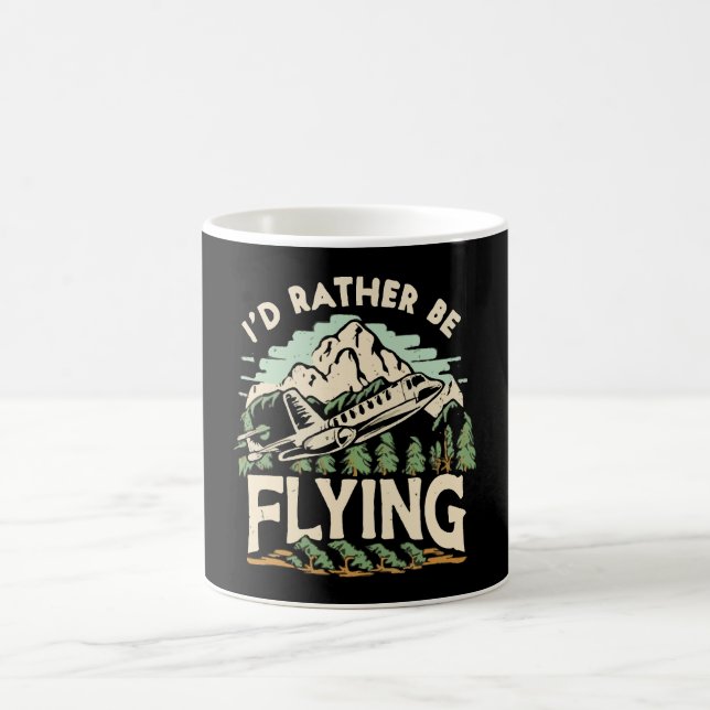 Caneca De Café Eu Preferiria Estar Voando. Avião (Centro)