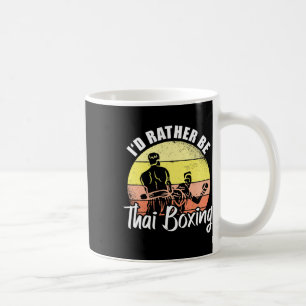 Caneca De Café Eu Preferiria Ser Boxe Tailandês Kickboxing Esport