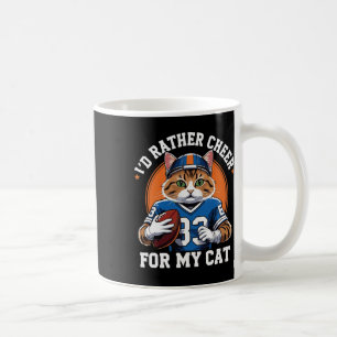Caneca De Café Eu Preferiria Torcer Pelo Meu Gato Camisa Divertid