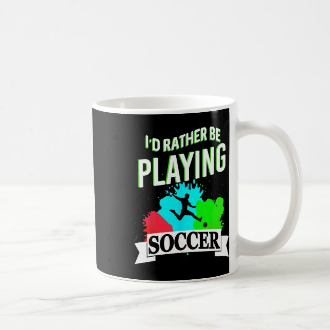 Caneca De Café Eu Prefiro Jogar Futebol Engraçada Expressão Atlét (Direita)