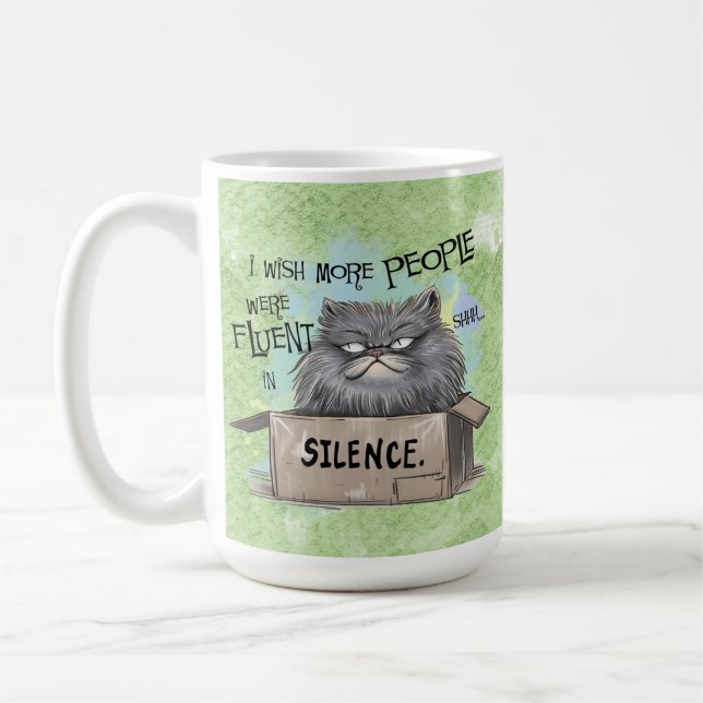 Caneca De Café Eu queria que mais pessoas fossem fluentes (Esquerda)