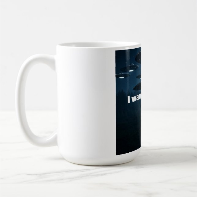 Caneca De Café Eu quero acreditar (Esquerda)