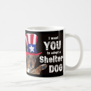 Caneca De Café Eu quero-o adotar um cão do abrigo