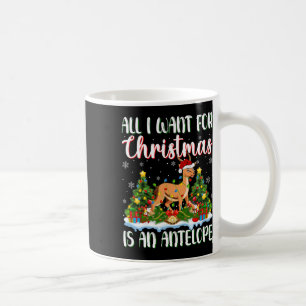 Caneca De Café Eu Quero O Natal É Uma Luz De Árvore De Antílope X