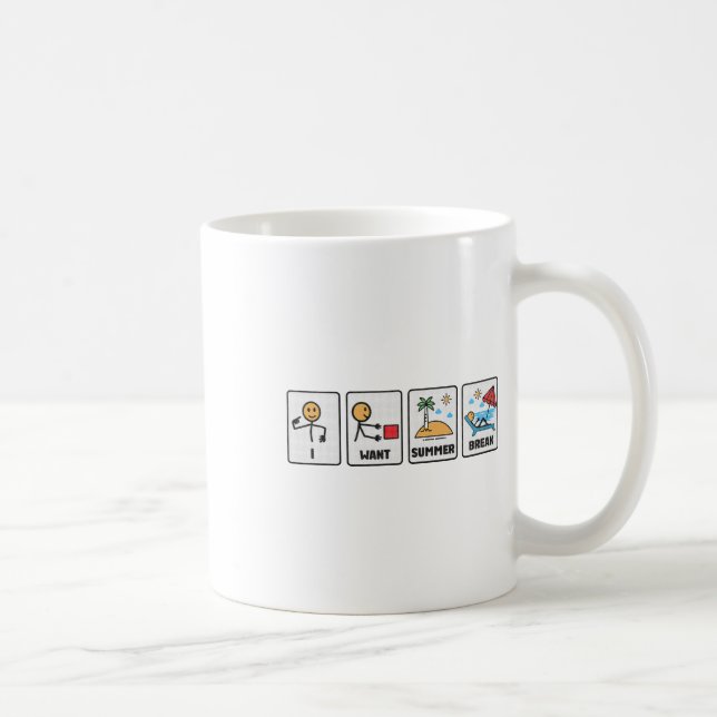 Caneca De Café Eu Quero Professora De Break De Verão No Último Di (Direita)