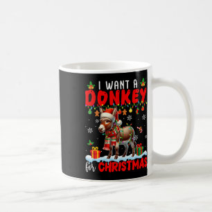 Caneca De Café Eu Quero Um Donkey Para Papais noeis De Natal Donk