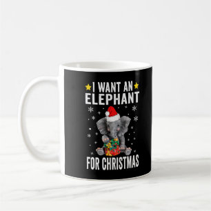 Caneca De Café Eu Quero Um Elefante Para O Pijama De Elefante De