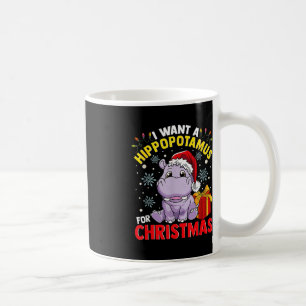 Caneca De Café Eu Quero Um Hippopotamus Para O Natal