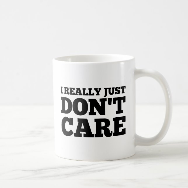 Caneca De Café Eu realmente não me importo com homens/mulheres (Direita)
