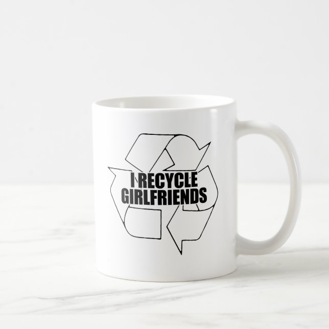 Caneca De Café Eu reciclo namoradas (Direita)