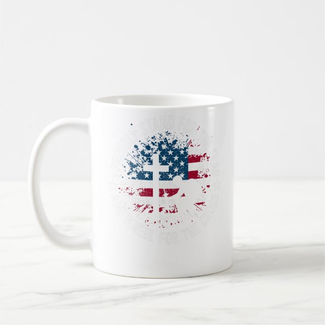 Caneca De Café Eu represento orgulhosa a genuflexão da bandeira (Esquerda)