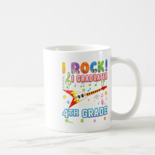 Caneca De Café Eu Rock Graduado Do Formando Do 4º Ano No Dia Pass