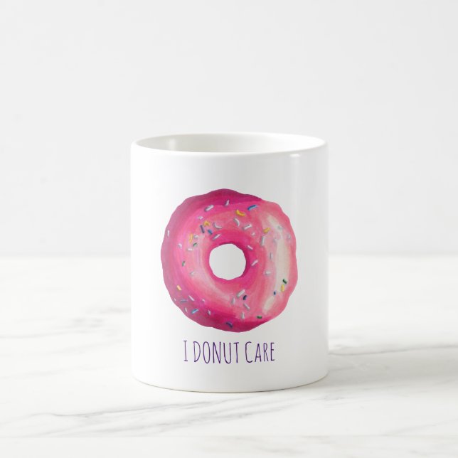 Caneca De Café Eu Rosquinha Com Uma Rosquinha Rosa Engraçada E Fu (Centro)