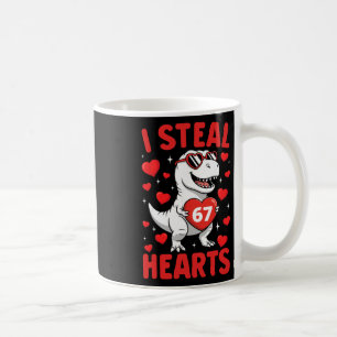Caneca De Café Eu Roubo 67 Corações T Rex Funny Valentine 67 Meme