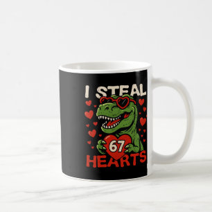 Caneca De Café Eu Roubo Corações 67 T-rex Dinossauro M Dia dos Na