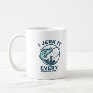Caneca De Café Eu Sacudo Sempre Que Posso Piada de Pesca Engraçad
