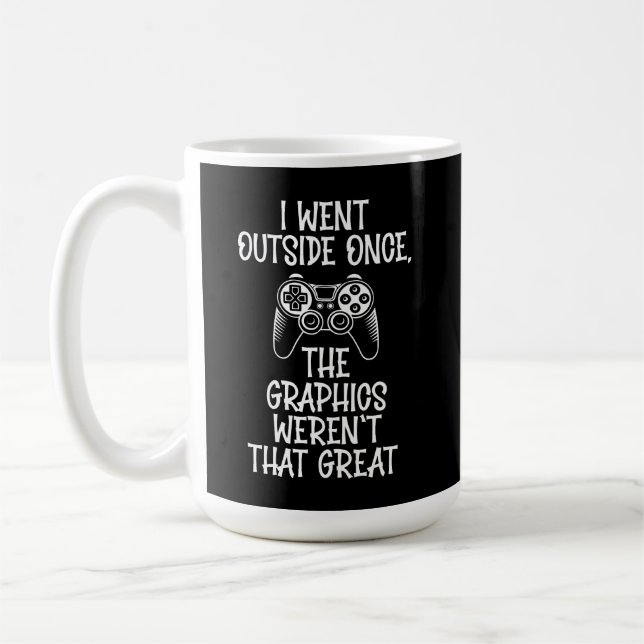 Caneca De Café Eu Saí Lá Fora - Gamer Divertido (Esquerda)