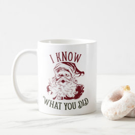 Caneca De Café Eu sei o que Você fez Natal Vintage