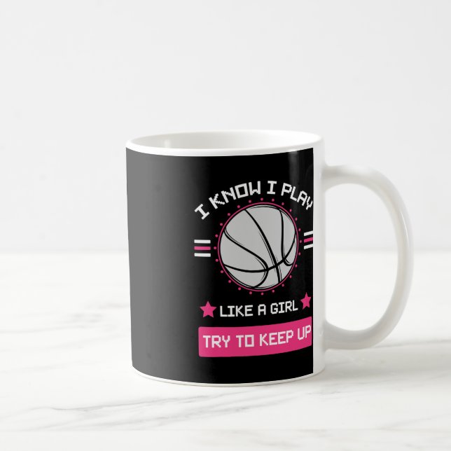 Caneca De Café Eu Sei Que Brinco Como Uma Garota Tentando Continu (Direita)
