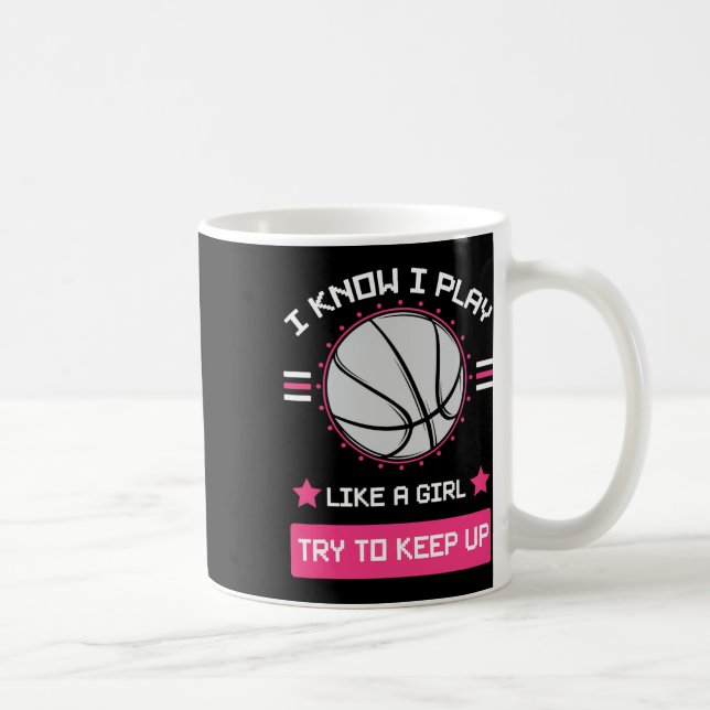 Caneca De Café Eu Sei Que Eu Brinco Como Uma Garota Tentando Cont (Direita)