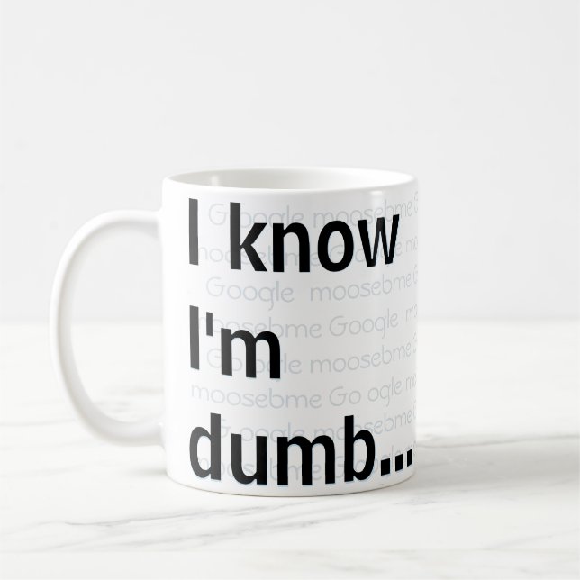Caneca De Café Eu sei que sou burro (Esquerda)