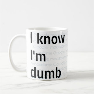 Caneca De Café Eu sei que sou burro