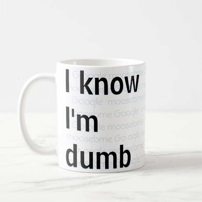 Caneca De Café Eu sei que sou burro (Esquerda)