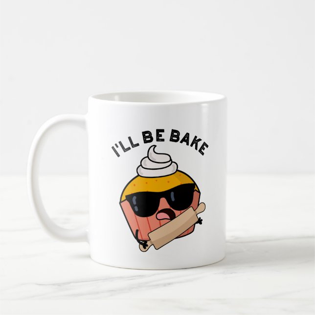 Caneca De Café Eu Serei Engraçado Pun de Cupcake Assado  (Esquerda)