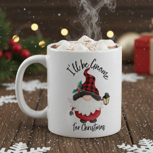 Caneca De Café Eu serei o Gnomo para o feriado de Natal