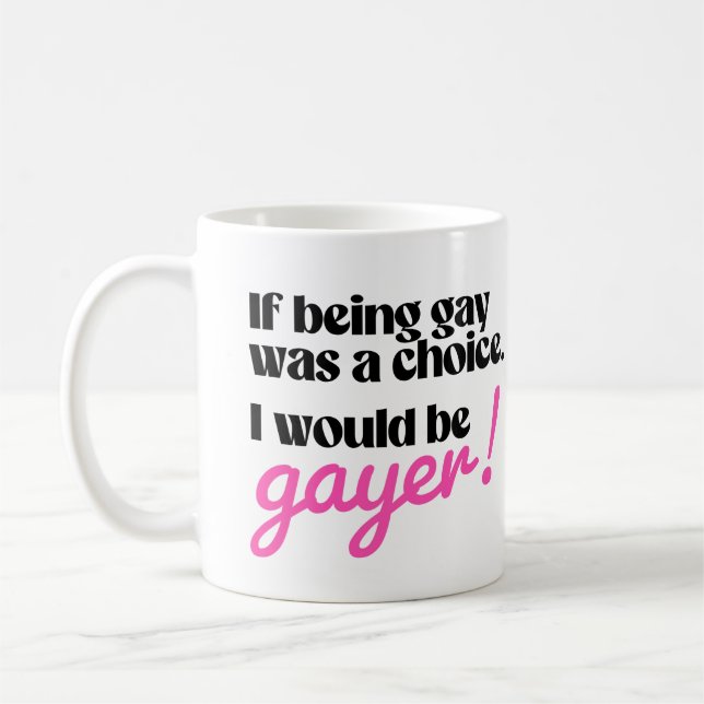 Caneca De Café Eu seria mais gay (Esquerda)