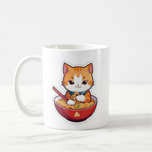 Caneca De Café Eu Só Amo Ramen Cat