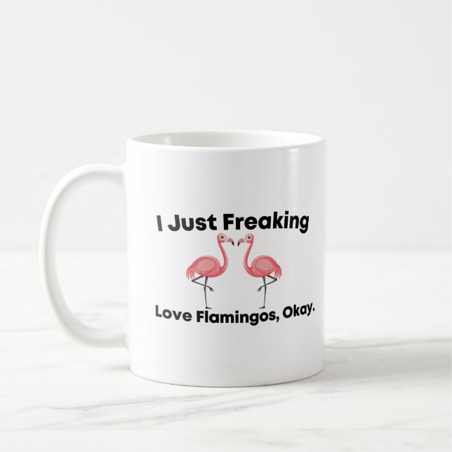 Caneca De Café Eu Só Apanhei Flamingos De Amor, Ok (Esquerda)