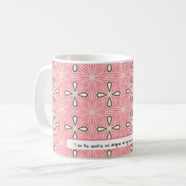 Caneca De Café Eu só design minha vida | padrão ROSA
