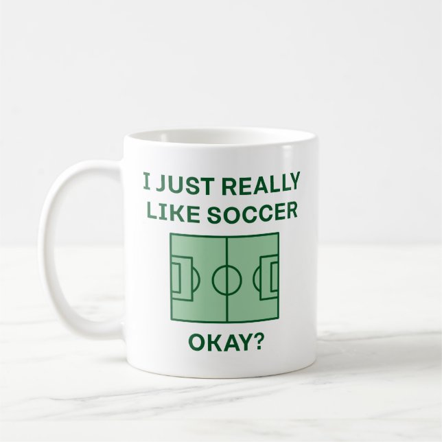 Caneca De Café Eu Só Gosto Muito De Futebol. (Esquerda)