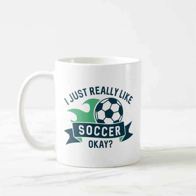 Caneca De Café Eu Só Gosto Muito De Futebol. (Esquerda)