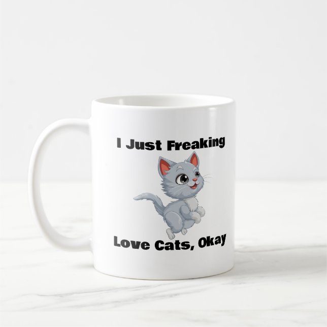 Caneca De Café Eu Só Paguei Gatos De Amor, Ok, Coffee Mug (Esquerda)