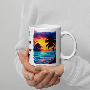 Caneca De Café Eu só preciso de você e alguns Pôrs do sol