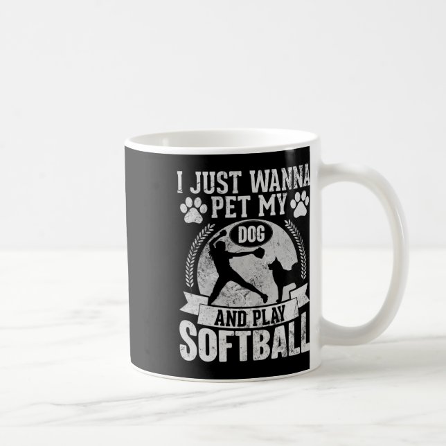 Caneca De Café Eu só quero acariciar cachorro e brincar suavement (Direita)