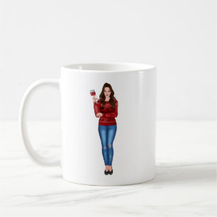 Caneca De Café "Eu só quero beber vinho e ver o Natal"