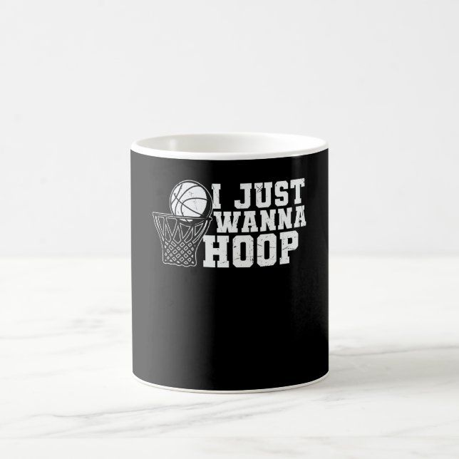 Caneca De Café Eu Só Quero Hoop | Design de basquetebol (Centro)