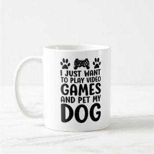 Caneca De Café Eu Só Quero Jogar Video Games E Fazer Carinho No M