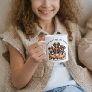 Caneca De Café 🐾 Eu Só Quero Todos Os Cachorros 🐾