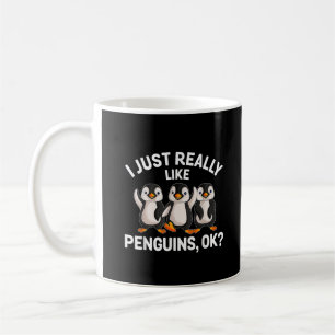 Caneca De Café Eu Só Realmente Gosto de Pinguins OK Pinguim Diver
