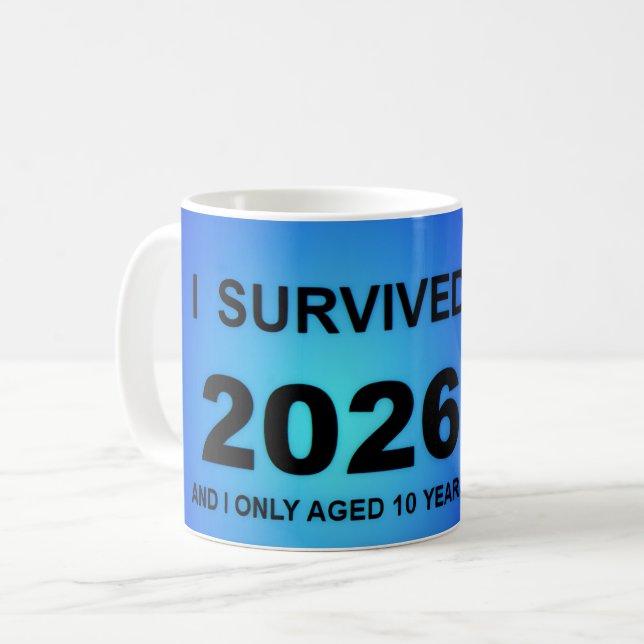 Caneca De Café Eu Sobrevivi 2026 (Frente Esquerda)