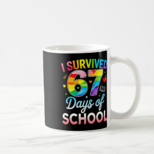 Caneca De Café Eu Sobrevivi 67 Dias De Escola Engraçado 6 7 Meme